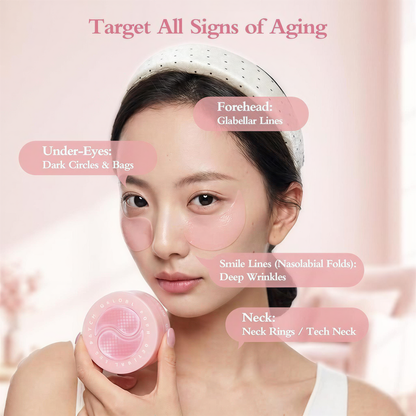 PDRN Eye Patch 5000ppm, Salmon DNA & Retinyl Eye Gel Mask, suitable for eye bags, dark circles, and wrinkles, 👍 the best gift for mom, 60 pieces