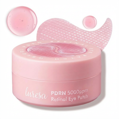 PDRN Eye Patch 5000ppm, Salmon DNA & Retinyl Eye Gel Mask, suitable for eye bags, dark circles, and wrinkles, 👍 the best gift for mom, 60 pieces