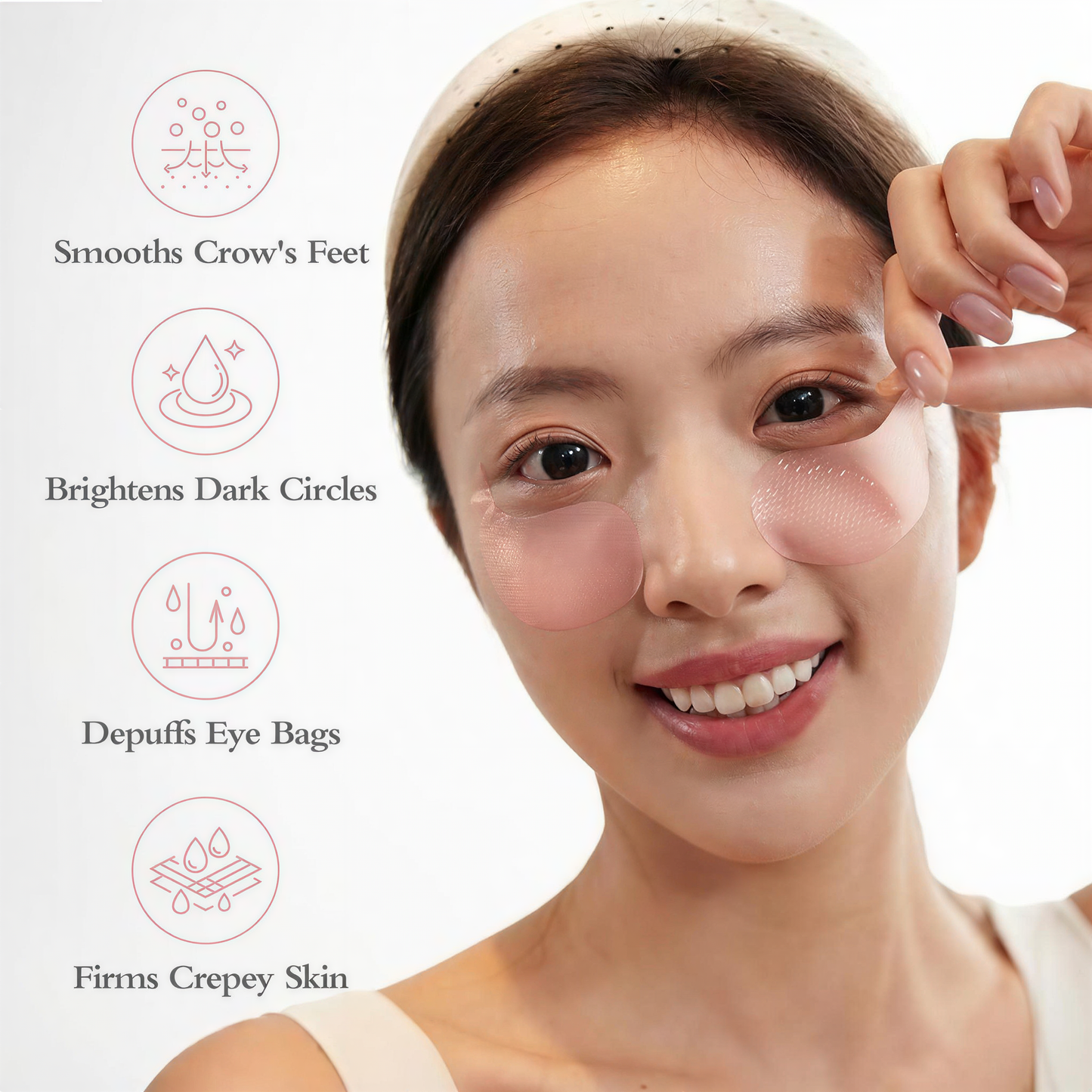 PDRN Eye Patch 5000ppm, Salmon DNA & Retinyl Eye Gel Mask, suitable for eye bags, dark circles, and wrinkles, 👍 the best gift for mom, 60 pieces